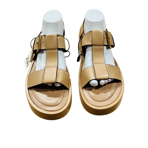 Zara Tan Strapy Platform sandals With Buckle Women's US size 9 (40) NWT - Picture 5 of 13